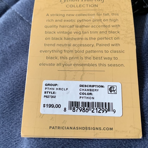 Patricia Nash Chambery Leather & Python Calf Hair Crossbody - Picture 4 of 7